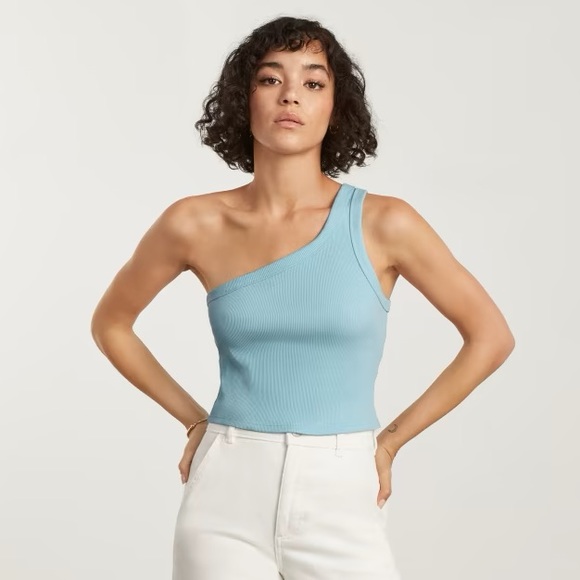 Everlane Tops - Everlane Ribbed One Shoulder Tank Top